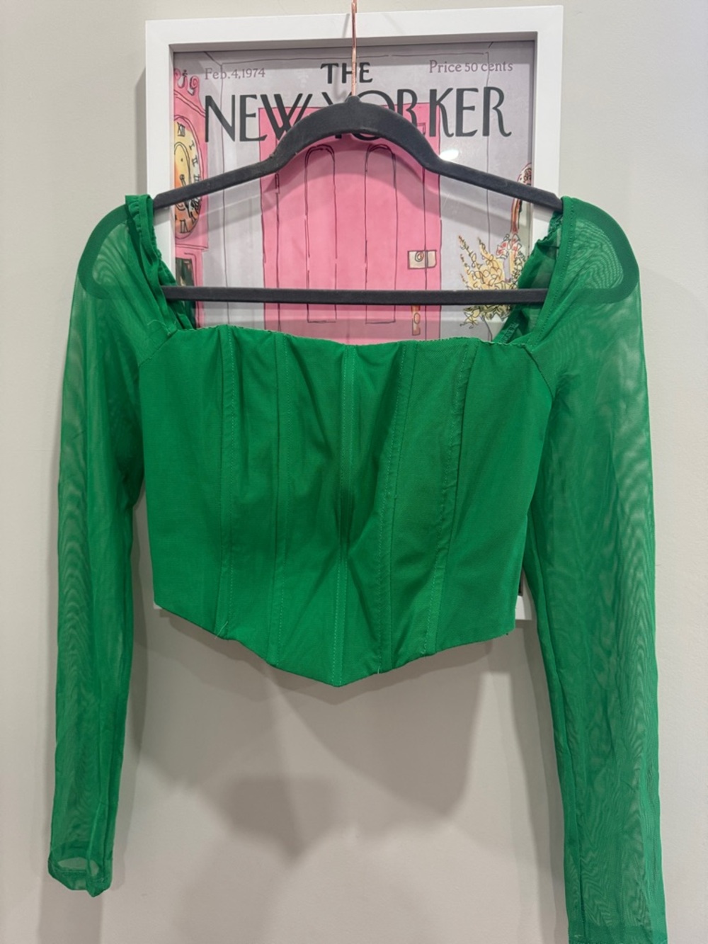 Green corset top